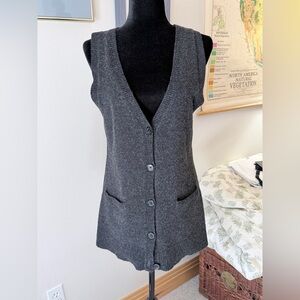 CAbi Black Sleeveless Cardigan Top
